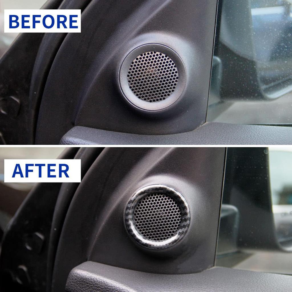 Crosselec Carbon Fiber Inner Front Door Speaker Cover Trim for Dodge Durango 2011-2022