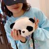 Panda Head Crossbody Bag Versatile Cute Plush Bag Cartoon Shoulder Bag