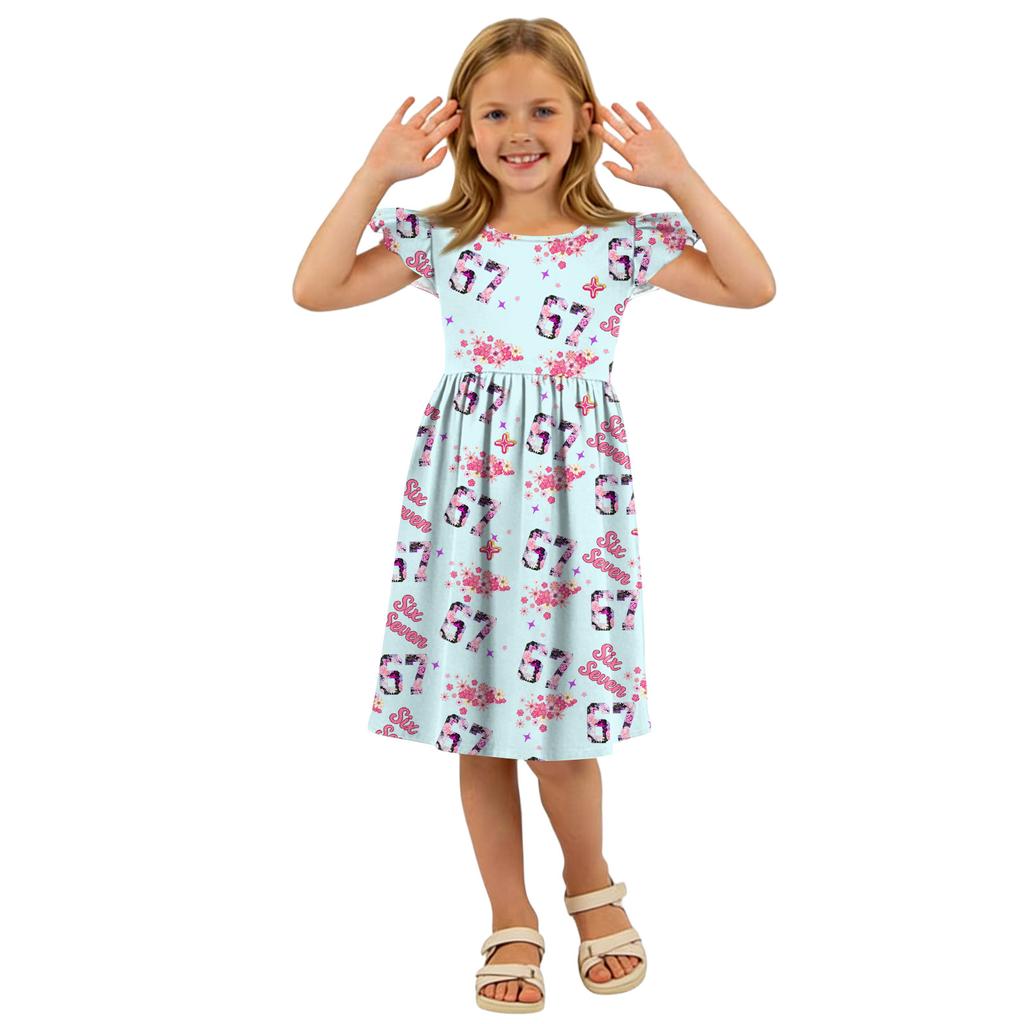 Children's Fashion Casual Flying Sleeve Dress