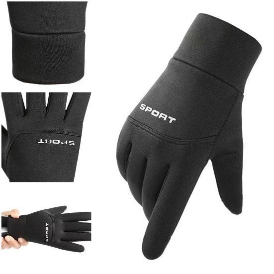 Wodoodporne Rękawice Termiczne Wiatroszczelne Rękawice z Ekranem Dotykowym Wyściełane Fleecee Rękawice Rowerowe z Antypoślizgowym Chwytem do Narciarstwa Wędrówek Jazdy