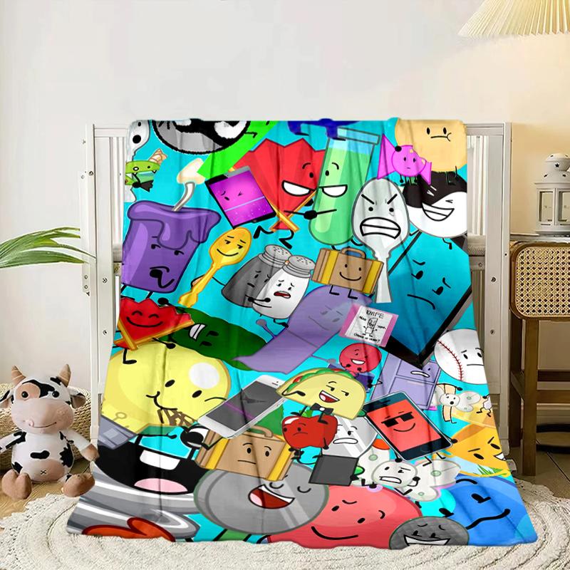 Colorful Dream Island Collage Blanket Flannel Blanket for bed, sofa, Camping, Hiking, Picnic Essentials, gift for family Fan gifts