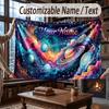 Coperta Cosmica a Tema Spaziale con Nome Personalizzato Testo Coperta Personalizzata Morbida Accogliente per Casa Divano Letto