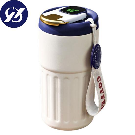 450ml protiskluzový šálek na kávu Inteligentní displej teploty Praktická přenosná termoláhev na pití