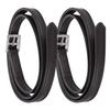 A Pair of Britain Saddle Horse Stirrup Belt Soft Leather Microfiber Stainless Steel BuckleDark