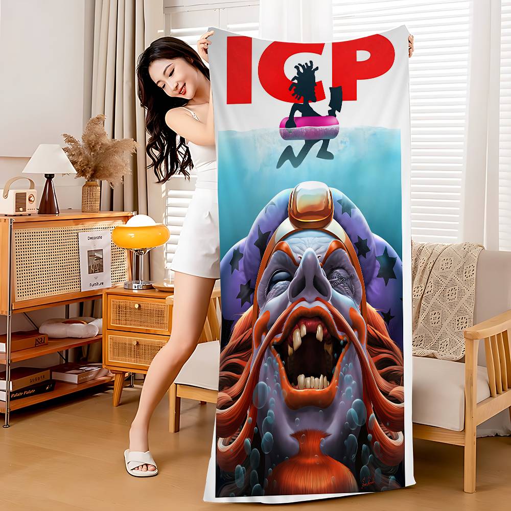 ICP Insane Clown Posse BANDA Manta de Microfibra Secagem Rápida Toalhas de Praia Impressão Oversized Super Absorvente Manta Toalha de Piscina