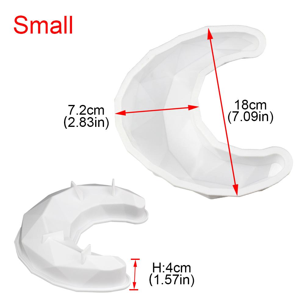 2 style Diamond moon shape Cake Silicone Mold   baking pastry Dessert Mousse bread cake mold