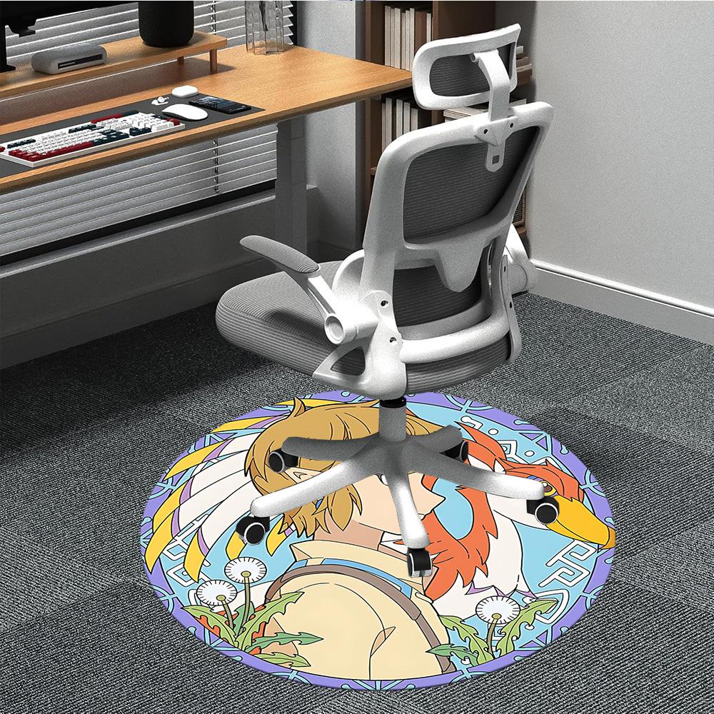 

1PC The Legend of Zelda Office Round Rug, Non-slip, Soft and Durable Office Rug for Interior Decoration, Perfect for Office, Beautiful Decoration 80cm