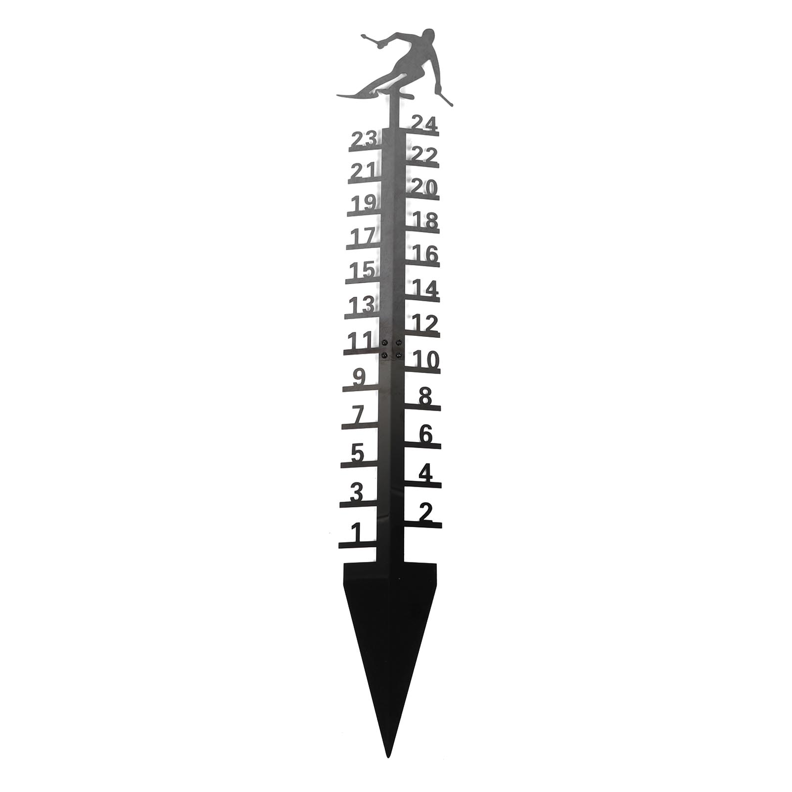 24 Inch Snow Gauge Metal Measuring Stick 90cm Height Accurate Scale Winter Snow Measurer Ruler Outdoor Christmas Decorations
