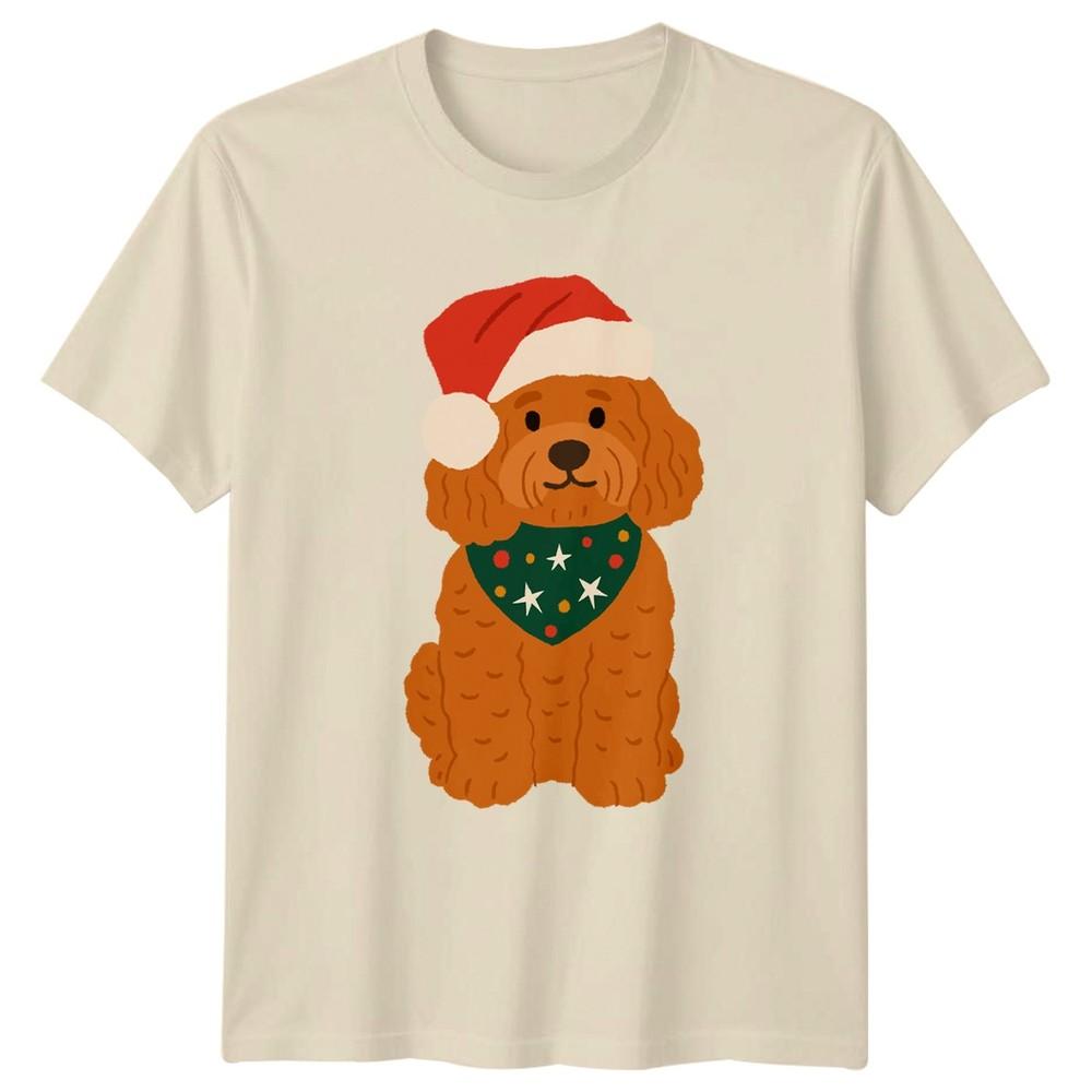 Christmas Dog Santa Hat Holidays Unisexs TShirt Unisexs Tee Graphic Unisex Top