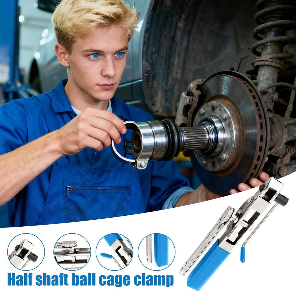 Axle Boot Clamp Tool Heavy Duty Tightener With Ratchet Steel CV Joint Ear Clamp Banding Tool For Car Maintenance Vehicle