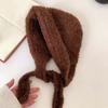 Acrylic Fibers Knitted Hooded Cap Double Side Winter Neckerchief Hat  Warmer