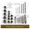 26Pcs/Set Bolt Nut Socket Wrench Removal Tools Electric Drill Bits Torque Wrench Drive Damaged Screw Extractor Car Repair Tools