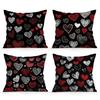 Valentine'S Day Graffiti Pillowcase Printed Polyester 40/45/50cm Throw Pillowcover Decorative Sofa Cushion Pillowslip Home Decor