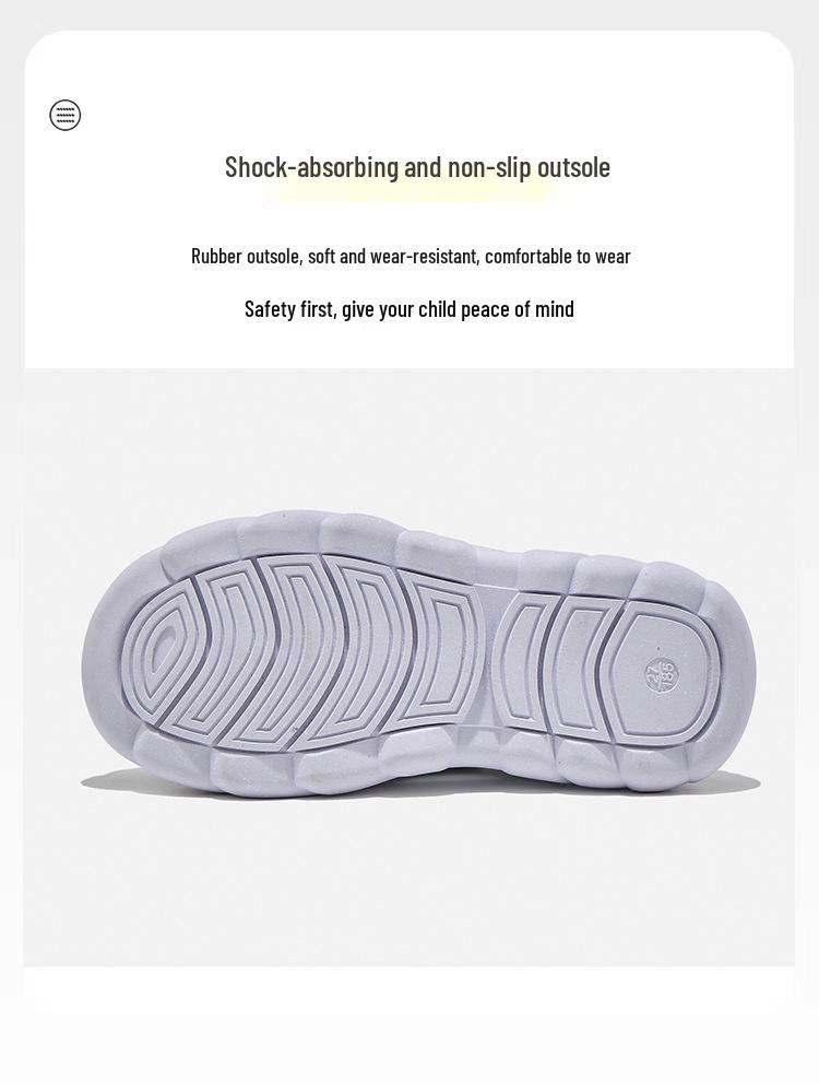 2025 Summer Children's Breathable Mesh Sandals - Soft Sole, Closed-Toe Sports Style for Boys & Girls