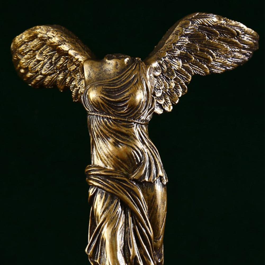 For Victory Goddess Desktop Resin Sculpture Winged Statue Ornament for Encouragement and Inspiration with Detailed Winged Design