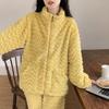 Navava Women Fleece Long Sleeve Zip Up Pajama Set Nt2062
