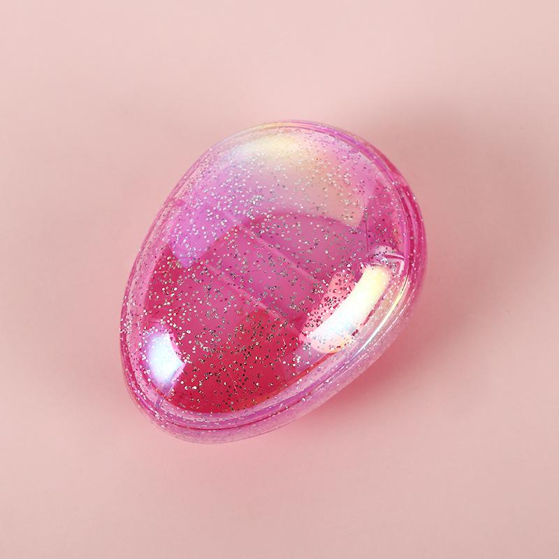 Гребень для волос  Звездное небо  в форме яйца, пластиковый массажный распутывающий гребень для всех типов волос розовый