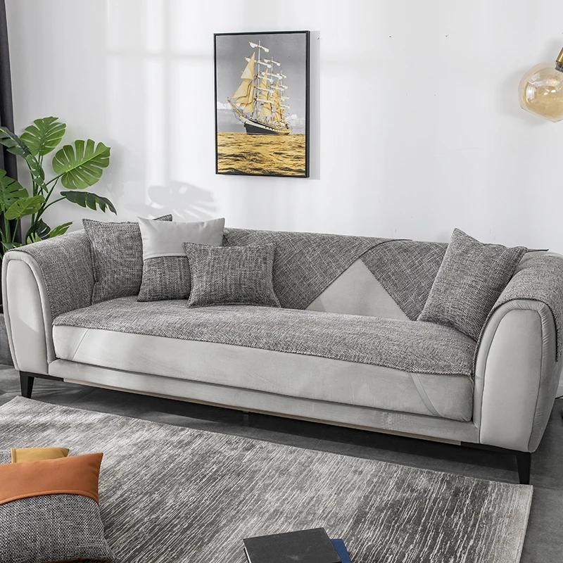 

Чехол для дивана Nordic Knitted Monochromatic, нескользящий, полузакрытый чехол, чехол для дивана, пылезащитный, четырехсезонный, 1 шт. 60x60cm