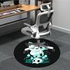 1pc Ghost Cat Office Round Area Rug, Indoor Mat Suitable For Office, Under Office Chairs Bedroom Living Room Home Decor, Room Deco