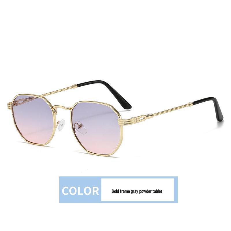 Korean Style Retro Square Sunglasses - Slimming, High-End Brown for Round Faces