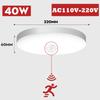 Motion Sensor PIR LED Ceiling Lamp 110V 220V Corridor Bedroom Toilet Light Human Body Induction