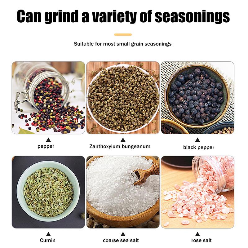 Wood Pepper Grinder Pepper Mill,Adjustable Coarseness 6/8/10 Inch Wooden Peppermill, Ceramic Grinding Mechanism Salt Mill