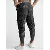 Men's Spring Solid Color Quick-drying Sports Pants Youth Mid-waist Multi-pocket Casual Pants