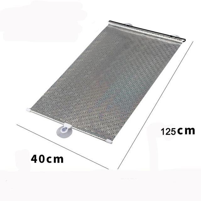 

Автомобильная солнцезащитная шторка, заднее боковое окно, переднее/заднее лобовое стекло, солнцезащитный крем, мигает, черная крышка, присоска, универсальные автомобили 40x125cm Laser