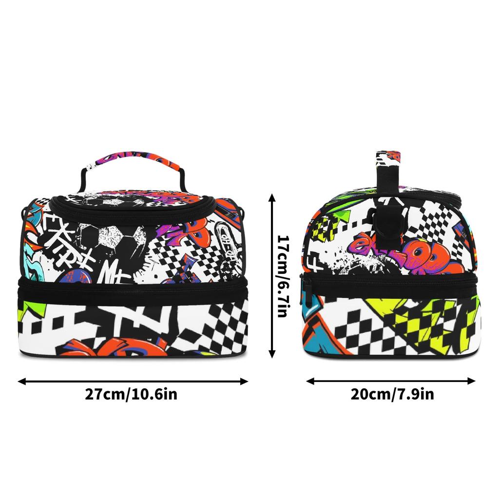 Large Insulated Lunch Tote Thickened Thermal Food Storage Bag for Students College School Work Commuting and Picnic