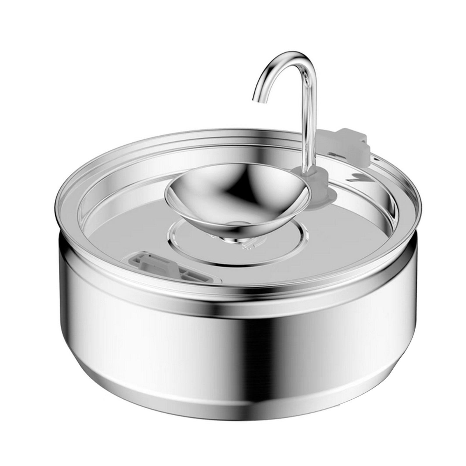 Stainless Steel Cat Water Dispenser 2L Large Capacity Silent Water Pump Easy To Clean 1. SUS304 3.2L