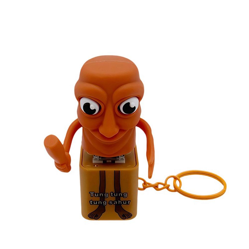 

Tralalero Tralala Tungtungtung Wooden Stick Shark Man Button Keychain Luminous Pendant Anime Peripheral Decor Decor Gift Toys #06