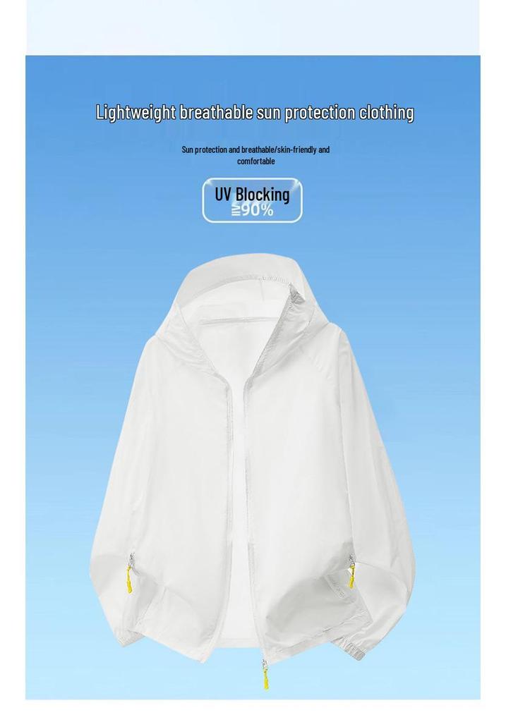 Unisex Ultra-Thin Ice Silk Hooded Quick Dry Sun Protection Wear