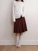 Jupe Midi Plissée à Pois Rouges Vintage: Design unique en ligne A à l'esthétique littéraire