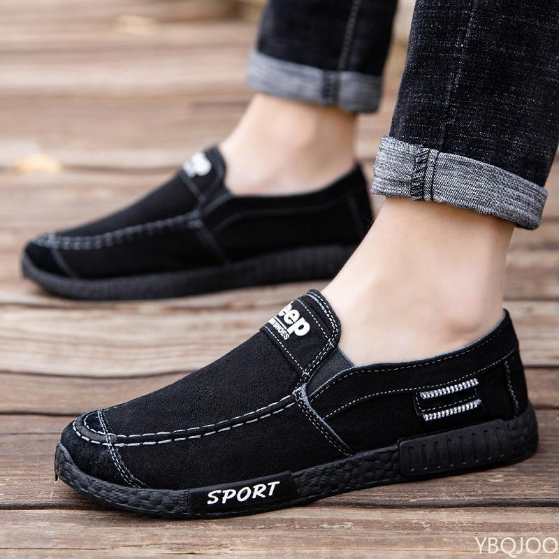 Fashion Men's New fabric Shoes Trendy denim casual Loafers Comfortable lightweight flats Fashion versatile lazy shoes Zapatos Homme
