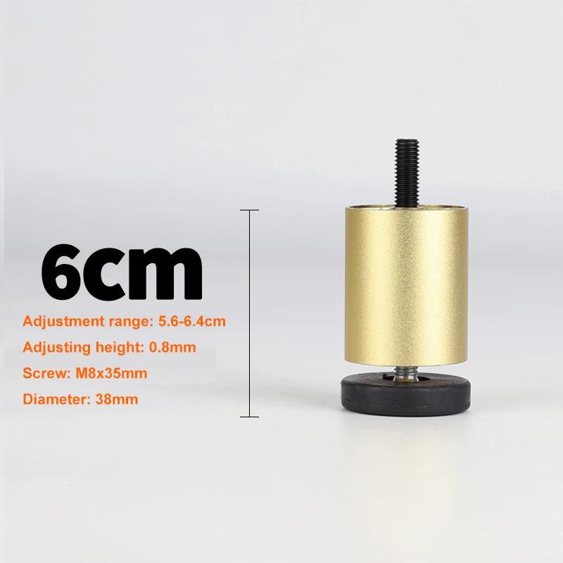 4 Stück verstellbare Möbelfüße M8 Aluminiumlegierung Tischbeine für TV-Schrank, Kleiderschrank, erhöhte Kühl-, Waschmaschinenfüße