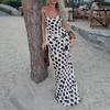 Womens 2026 Fall Printed Slip Maxi Dress Sexy Elegant Slim Fit Party Cocktail