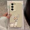 Cute Bowknot Deer Pattern Phone Case For Samsung Galaxy S25 FE S25 Ultra S24 S23 S22 S21 Ultra Plus S21 S24 FE Shockproof Cover