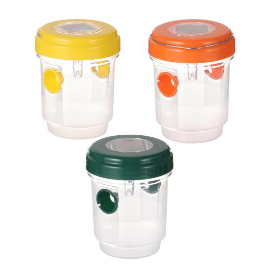 Hanging Wasp Trap Reusable Fruit Fly Trap Eco-friendly Detachable Plastic Hornet Trap with Two Entrances for Garden Orchard Effective Insect Control
