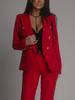 Women's Double-Breasted Blazer Set in Multiple Colors, Formal Two-Piece Suit