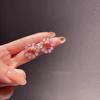 S925 Silver Needle Pink Purple Round Stud Earrings: High-End Spring 2023 Jewelry Trend for Women