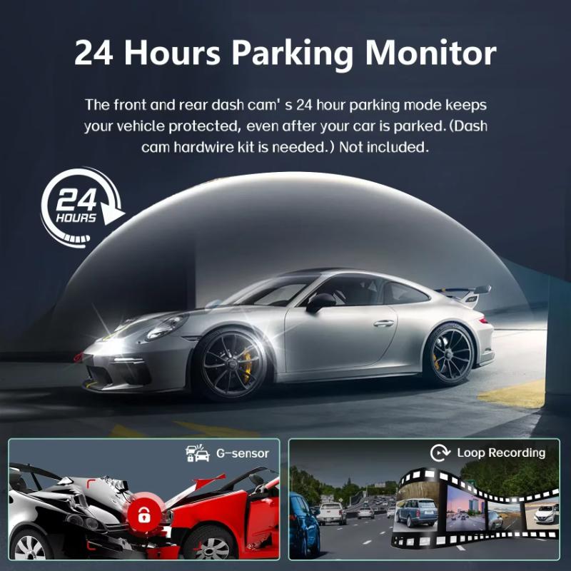 Car DVR 4 Camera Video Recorder Black Box 360 Dash Cam Front Left Right Rear View Camera Night Vision Loop Recording Car Assecories
