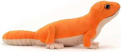 Reptile Lizard Plush Realistic Gecko Orange Lizard Toy with Soft Cute Fat Tail Gecko Stuffed Animal Throw Pillow Birthday 16 Inch Soft Lizard Animal
