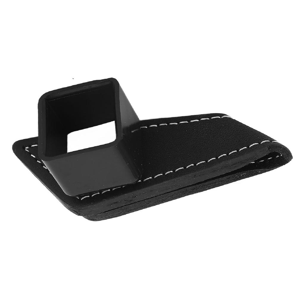 Magnetischer Billardkreidehalter Aluminiumlegierung Schwarz mit Ledergürtelclip Tragbares Leichtes Billardzubehör