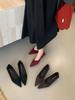 2025 New One-pedal Single Shoes Women's Shoes Spring and Summer Pointed Brown Breathable Kitten Heel Women's Low-heeled Women's Shoes