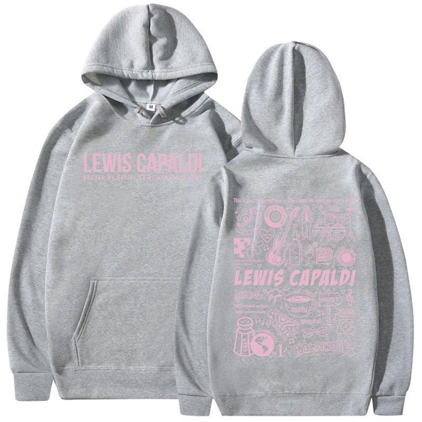 

Singer Lewis Capaldis Album Print Hoodie Men Women Fleece Clothing Pullover Sweatshirt Casual Autumn/Winter Oversized Hoody 2XL