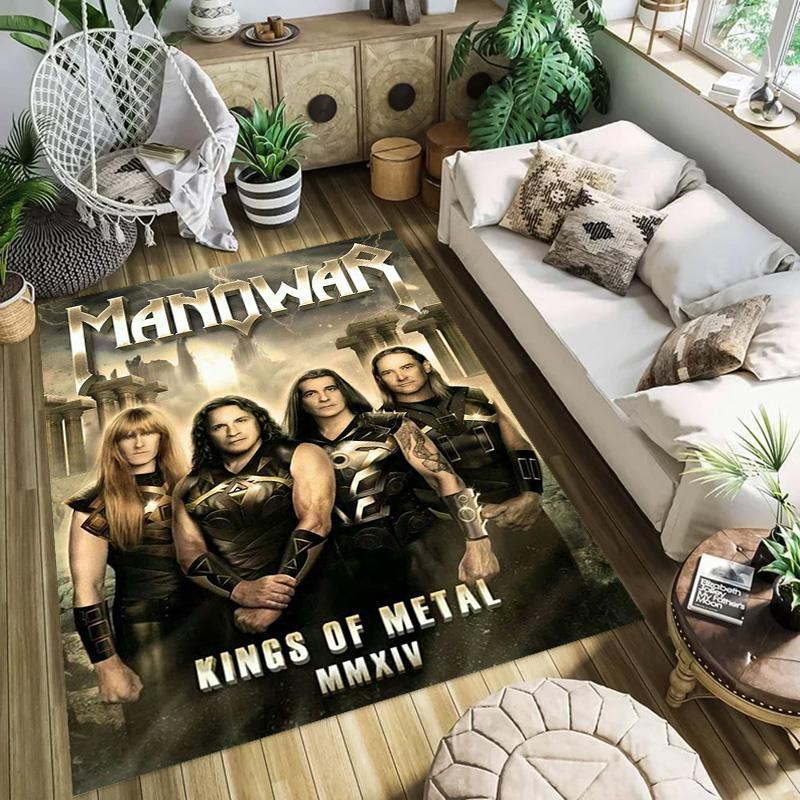 Manowar: Alfombra Power Glory Adecuada para todas las estaciones Decoración del hogar Arte para la habitación Felpudo