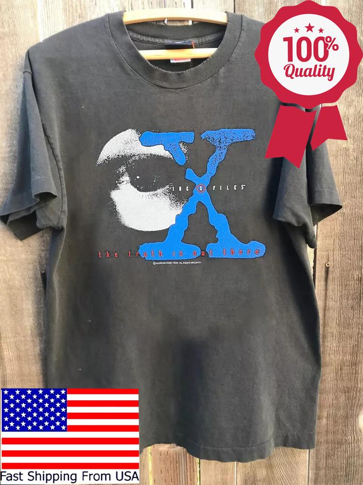 X-Files The Truth Is Out There basic style Charcoal T shirt Reprint Unisex T-Shirt L