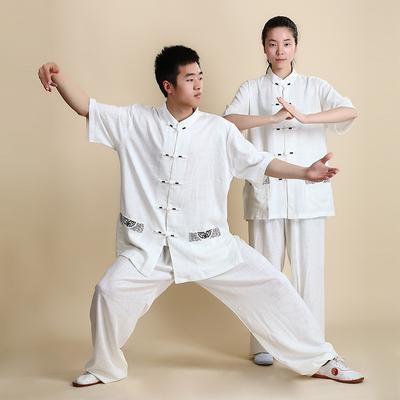 Kung Fu Clothing Chinese Tai Chi Suit Linen Martial Art Uniform Taiji Outdoor Walking Morning Sprots Breathable Taijiquan Sets