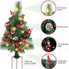 Solar Xmas Tree Garden Stake Lights Outdoor Xmas Tree Lighted Yard Decorations
