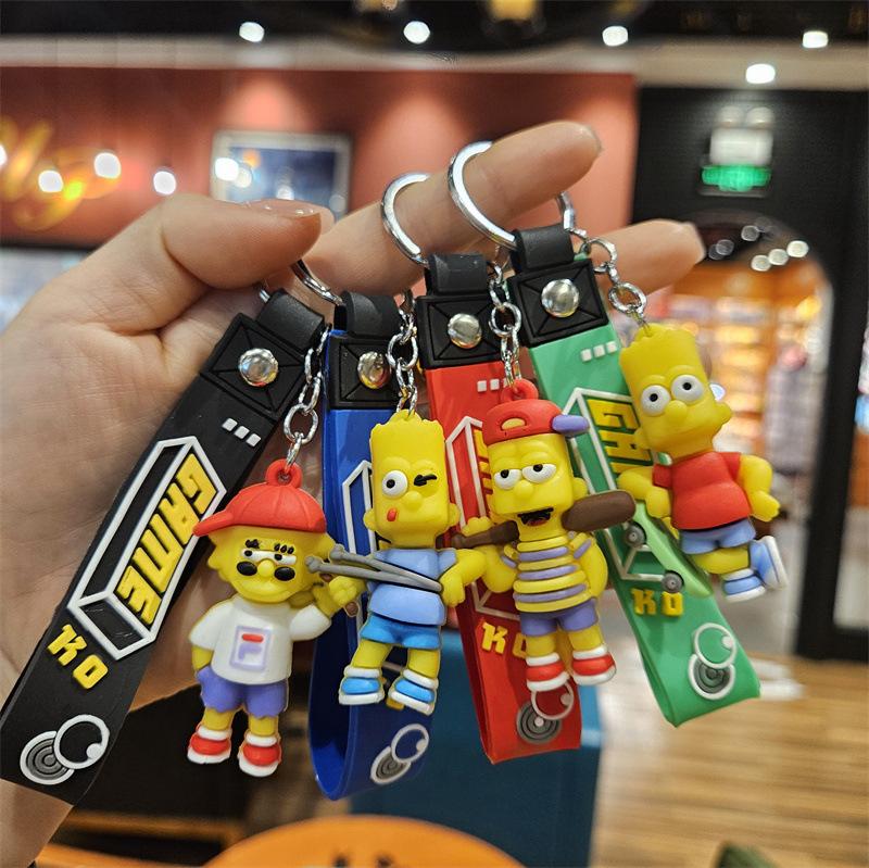 Internet-Berühmtheit Cartoon-Puppe Schlüsselanhänger Taschenanhänger Studentenanhänger Niedlicher PVC-Schlüsselanhänger Paar Auto Schmuck